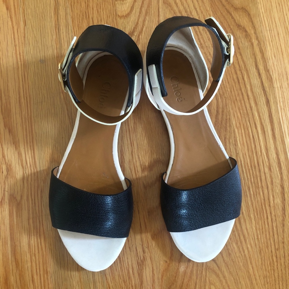 Chloé Leather Ankle Strap Sandals